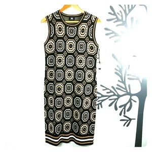 W by Worth Sleeveless knit dress Geometric